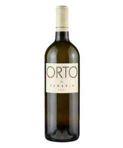 Orto di Venezia 2021 white wine bottle with cream label.